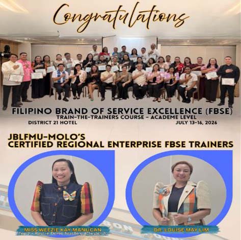 𝐉𝐁𝐋𝐅𝐌𝐔-𝐌𝐨𝐥𝐨 𝐅𝐚𝐜𝐮𝐥𝐭𝐲 𝐀𝐝𝐯𝐚𝐧𝐜𝐞 𝐚𝐬 𝐅𝐁𝐒𝐄 𝐓𝐫𝐚𝐢𝐧𝐞𝐫𝐬 𝐚𝐧𝐝 𝐂𝐡𝐚𝐦𝐩𝐢𝐨𝐧𝐬 𝐨𝐟 𝐒𝐞𝐫𝐯𝐢𝐜𝐞 𝐄𝐱𝐜𝐞𝐥𝐥𝐞𝐧𝐜𝐞