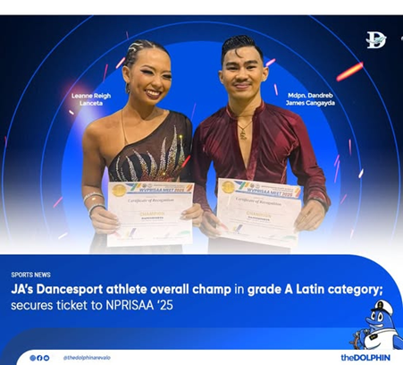 𝗝𝗔’𝘀 𝗗𝗮𝗻𝗰𝗲𝘀𝗽𝗼𝗿𝘁 𝗮𝘁𝗵𝗹𝗲𝘁𝗲 𝗼𝘃𝗲𝗿𝗮𝗹𝗹 𝗰𝗵𝗮𝗺𝗽 𝗶𝗻 𝗴𝗿𝗮𝗱𝗲 𝗔 𝗟𝗮𝘁𝗶𝗻 𝗰𝗮𝘁𝗲𝗴𝗼𝗿𝘆; 𝘀𝗲𝗰𝘂𝗿𝗲𝘀 𝘁𝗶𝗰𝗸𝗲𝘁 𝘁𝗼 𝗡𝗣𝗥𝗜𝗦𝗔𝗔 '𝟮𝟱