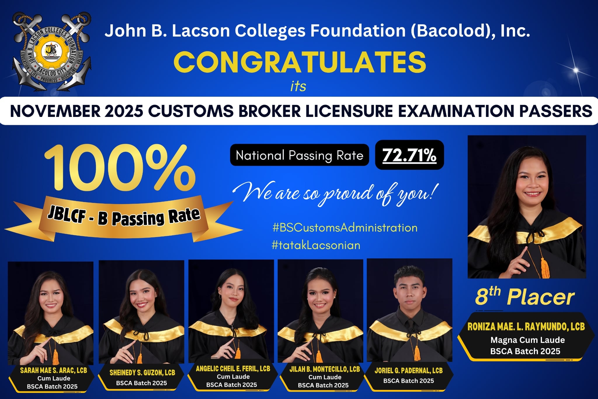 Congratulations to Our New Customs Brokers!