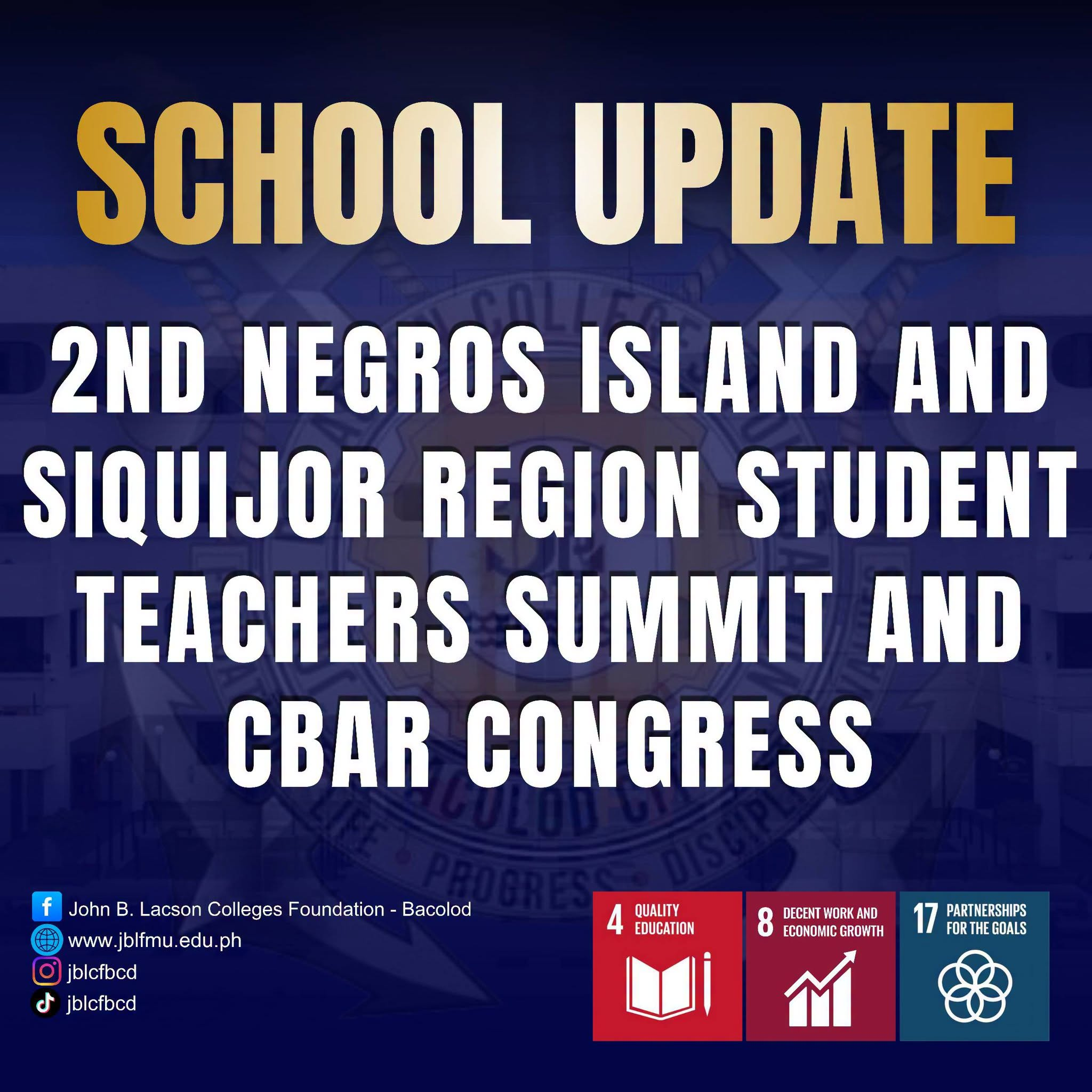 𝐁𝐓𝐋𝐄𝐝 𝐒𝐭𝐮𝐝𝐞𝐧𝐭𝐬 𝐑𝐞𝐩𝐫𝐞𝐬𝐞𝐧𝐭 𝐉𝐁𝐋𝐂𝐅-𝐁𝐚𝐜𝐨𝐥𝐨𝐝 𝐚𝐭 𝐒𝐭𝐮𝐝𝐞𝐧𝐭 𝐓𝐞𝐚𝐜𝐡𝐞𝐫𝐬 𝐒𝐮𝐦𝐦𝐢𝐭 𝐚𝐧𝐝 𝐂𝐁𝐀𝐑 𝐂𝐨𝐧𝐠𝐫𝐞𝐬𝐬