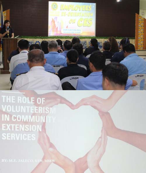 Strengthening Community Engagement: JBLFMU-Molo Employees' Re-Orientation Activity On November 8, 2024, JBLFMU-Molo's Community Extension Service Office, in partnership with the Human Resource Department, initiated the Employees' Re-Orientation Activity
