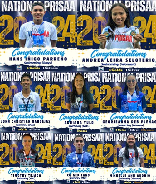 Lacsonians Dominated the 2024 National PRISAA Swimming Competition